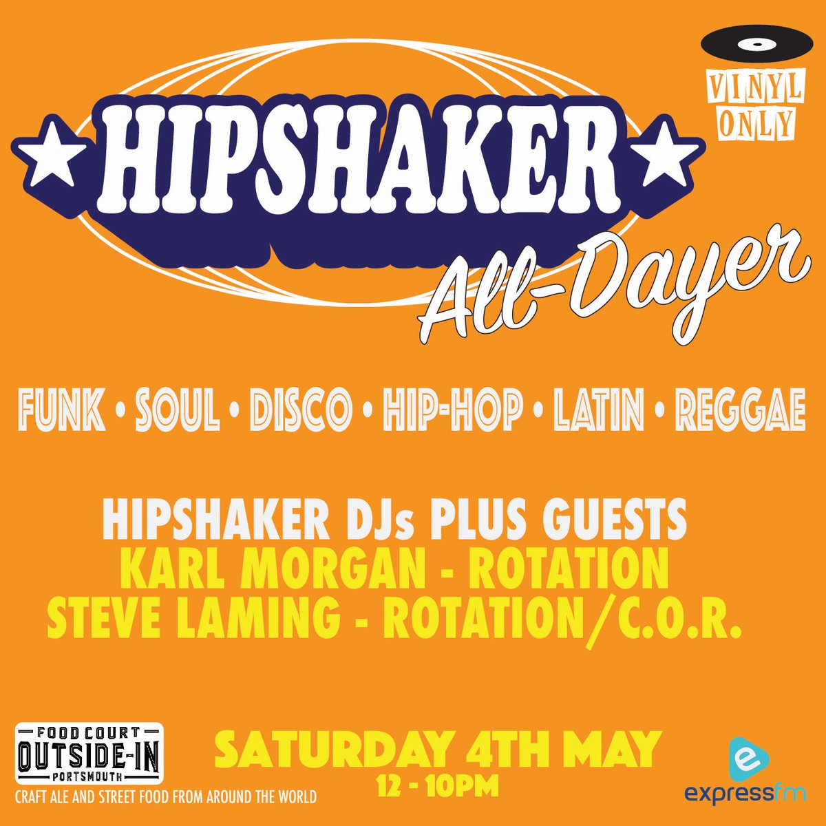 We’re a week away from our next alldayer at Outside-In Food Court …. As always it’s great food and drink, a lovely chilled atmosphere and top guest DJs … we kick off at midday, come on down 😁