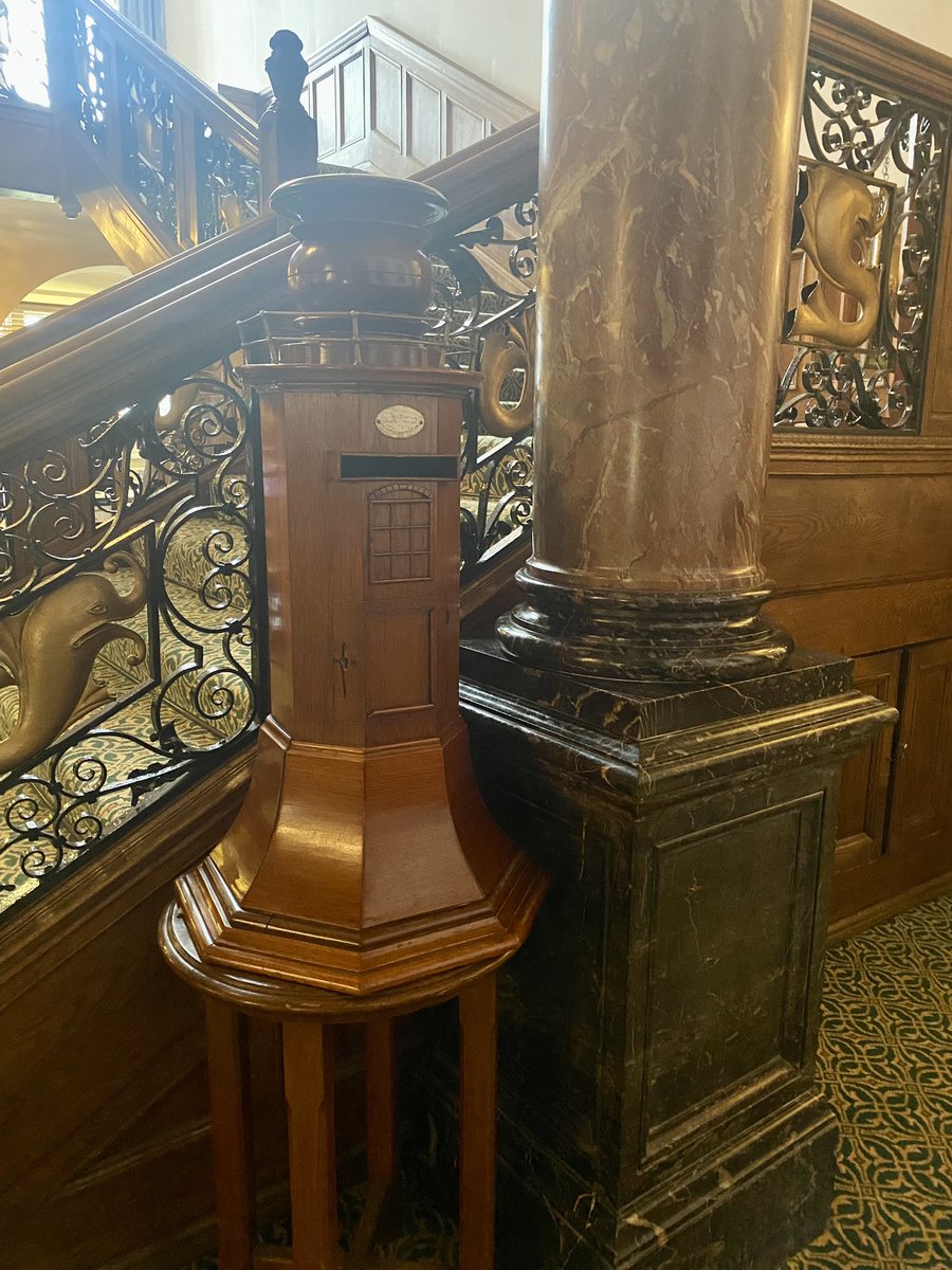 The splendid postbox in the Wardroom of HMS DRAKE which is a particular favourite of mine. #PostboxSaturday