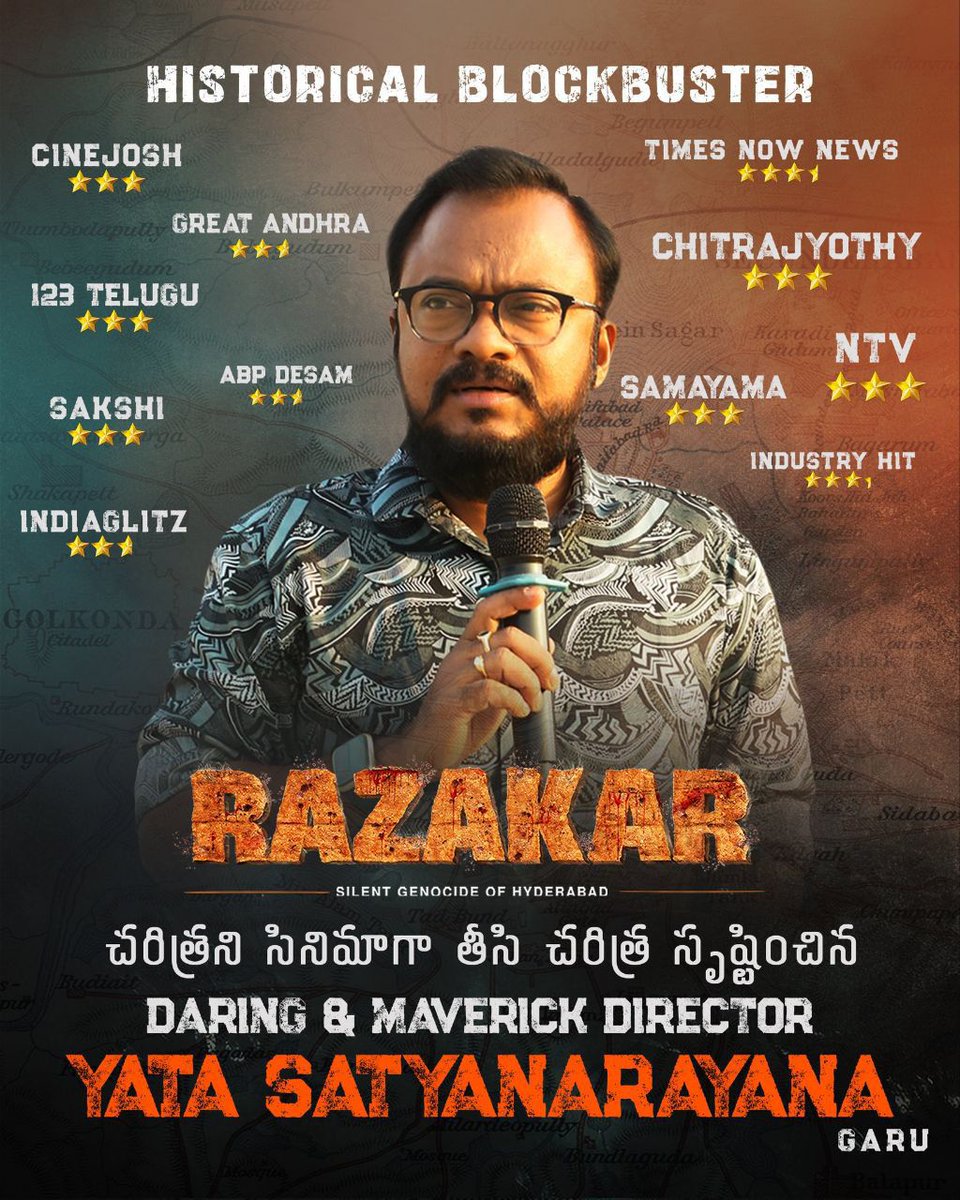Razakar soars in theaters after its Hindi release yesterday, stirring audiences with its powerful storytelling! The reviews are pouring in, and they're nothing short of amazing. A cinematic masterpiece shedding light on a forgotten chapter of history. Don't miss it!