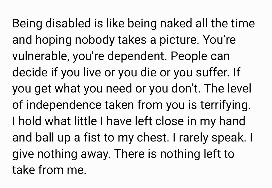Hunting for my deleted notes, I found one from the year I became disabled that reads like a diary entry. I don't know why I wrote it. Still feels true.