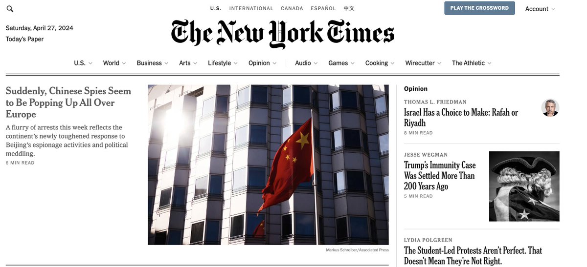 Auch die @nytimes ist irritiert.