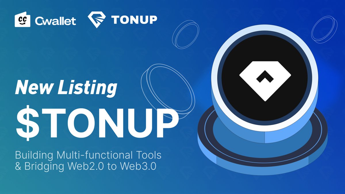 📣 We are thrilled to announce that $TONUP is now officially listed on @CwalletOfficial, a crypto wallet offering secure, fast, and versatile solutions to meet all crypto needs. This integration is a major milestone for our community, opening up exciting possibilities for the…