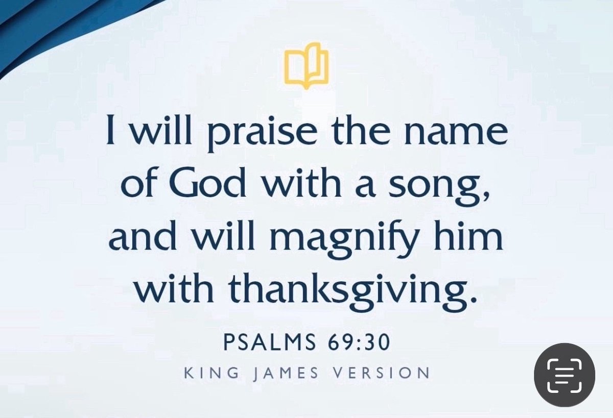 Psalms 69:30
“I will praise the name of God with a song, and will magnify him with thanksgiving.'

#TheJoyInServingGod
#MCGICares