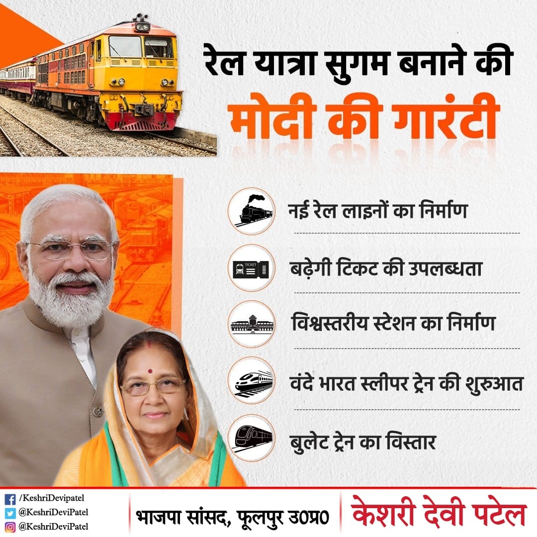उन्नत रेलवे से मिली देश के विकास को एक नई रफ्तार, फिर एक बार मोदी सरकार। @narendramodi #NarendraModi #ModiKiGuarantee