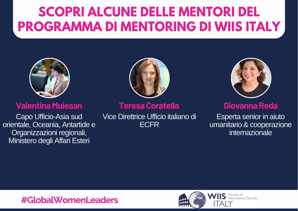 📣 Hai tempo fino a #domani per inviare la tua candidatura per la IV edizione del programma di #mentoring di #WIISItaly❗ Un'opportunità unica in cui avrai la possibilità di essere guidata da straordinarie #mentori come quelle che presentiamo oggi 🤩👇🏻 #GlobalWomenLeaders