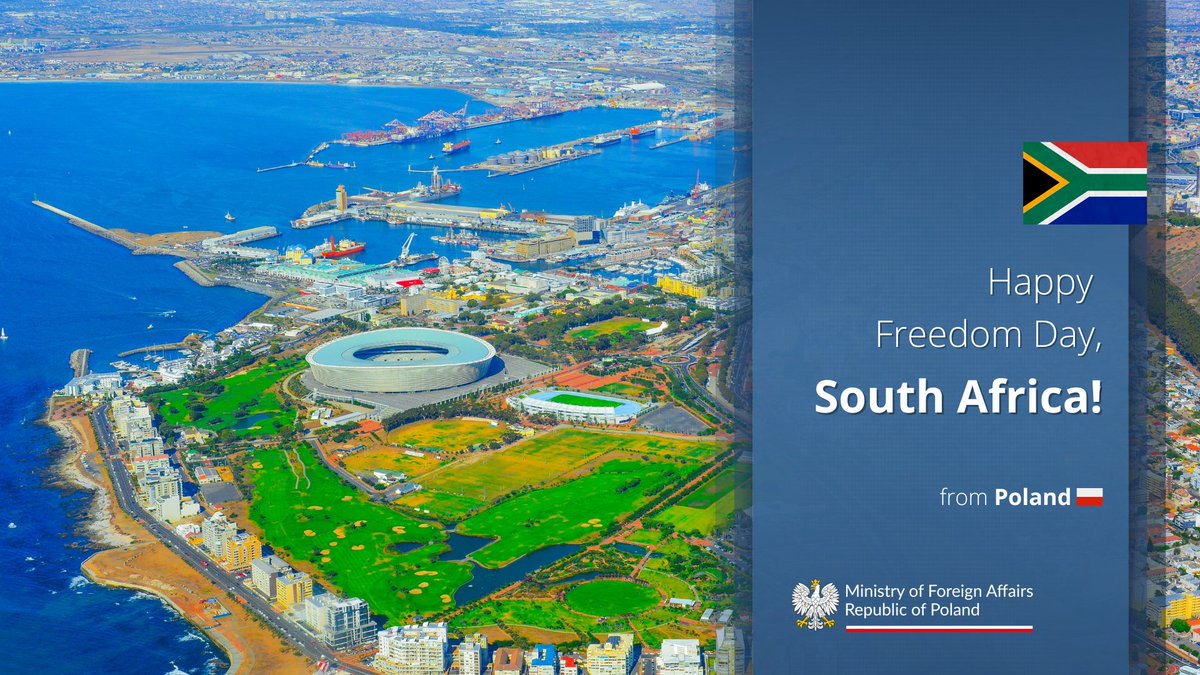 Congratulations to all the people of South Africa 🇿🇦 on the occasion of #FreedomDay! All the best from Poland! 🇵🇱