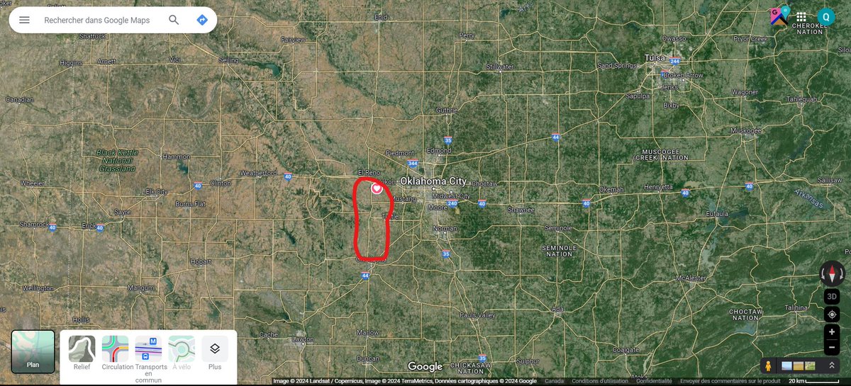 Après une journée exceptionnelle au niveau des tornades aux USA hier, on remet le couvert ajd.
Ma target du jour sera à l'ouest d'Oklahoma City, entre El Reno et Chickasha.
Les orages seront très violents, j'essaierai de faire un suivi de la situation.