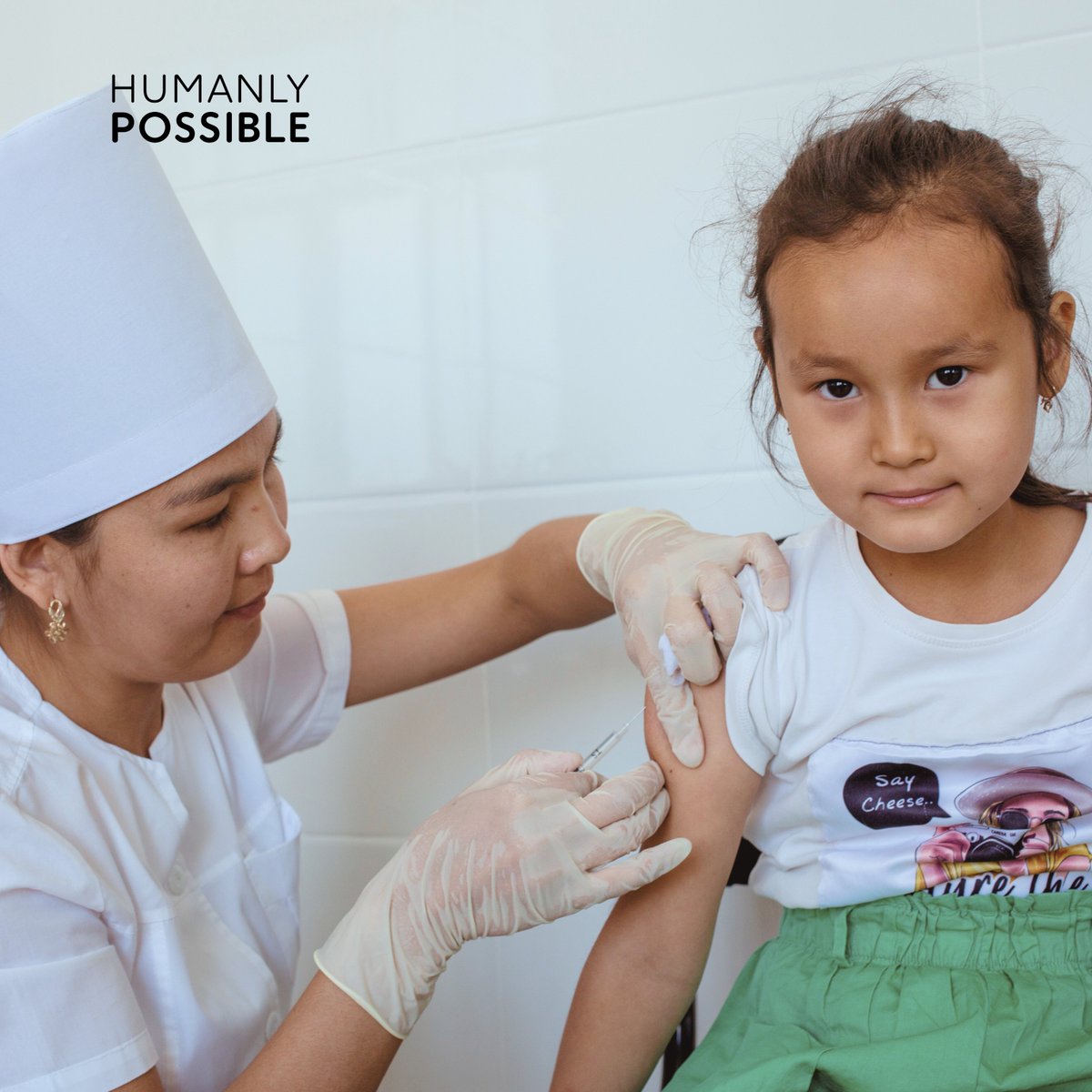 This year @UNICEF celebrates Expanded Programme on Immunization turns 50 🙌 Meet Dilbar Ospanova, a real-life health #hero of this programme. She helps to protect children’s health and well-being by administering measles and rubella vaccines to children at a health facility in