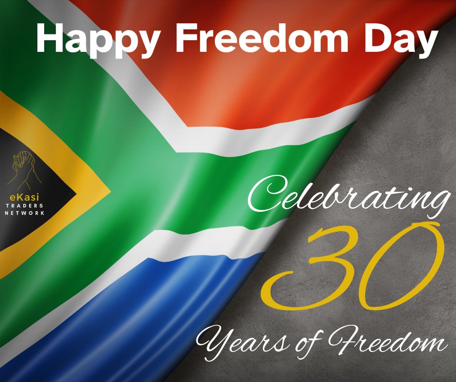 eKasi Traders Network wishes all South Africans, especially our dynamic & resilient township entrepreneurs, a happy freedom day.
#eKasiTradersNetwork #FreedomDay #TownshipTrade #TownshipEconomy #30YearsofFreedom