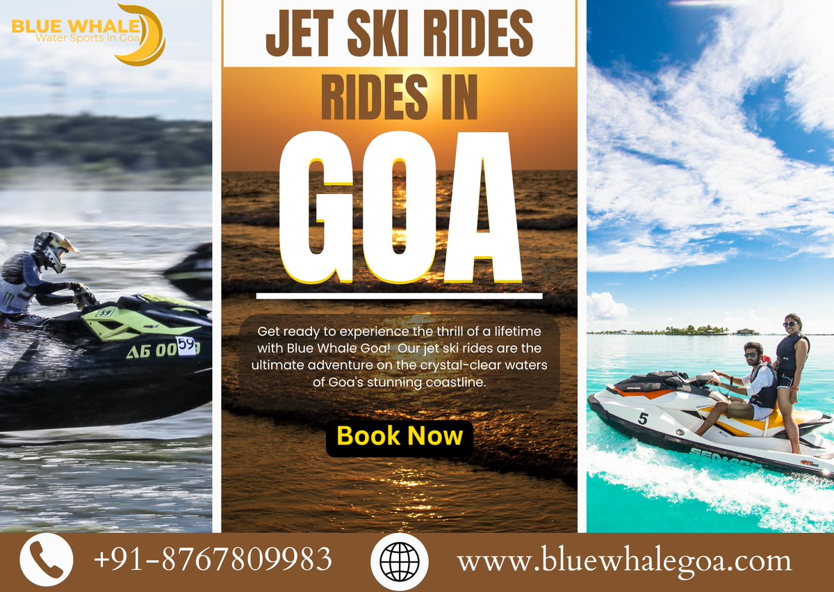Dive into adventure with Blue Whale Goa! 🌊💙 Experience the thrill of water sports like never before! From jet skiing to parasailing, we've got everything you need for an unforgettable day on the waves. Join us today and make a splash! #BlueWhaleGoa #WaterSports #AdventureTime