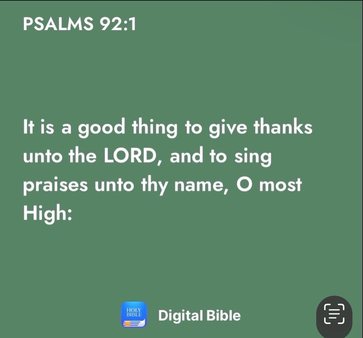 Psalms 92:1
'It is a good thing to give thanks unto the LORD, and to sing praises unto thy name, O most High:'

#TheJoyInServingGod
#MCGICares