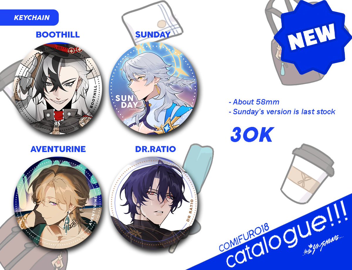 🪷Yiyi's CF18 Booth Catalogue!!!!

🔍Booth J-52 AB
🗓️11-12 May
🆕New Epoxy Keychains, Standees and Badges
💳BCA & Cash only
🙏No bookings, very limited stock

(1/3)
#Comifuro18Catalogue #Comifuro18