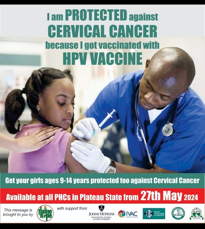 HPV vaccine is free for all girls age 9-14. 
#HPV 
#SupportTheVaccine
#StopHPV_inNigeria
#HPVVaccineNG
#VaccinesWork 
#VaccineGoodOh
#SupportImmunization
#NPHCDA
#GAVI
#WAVA 
#DCL