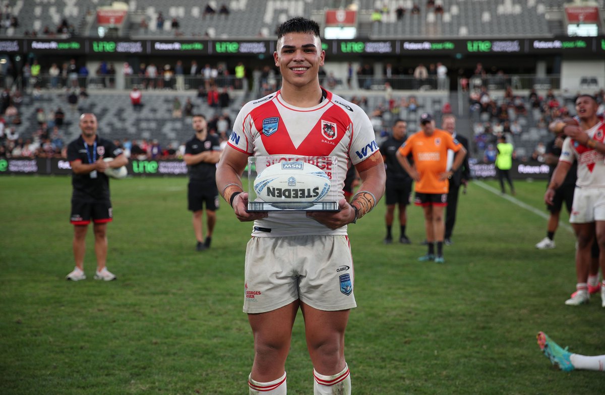 Congratulations to Dragons back rower Jacob Halangahu who was named Player of the Match 🙌🏻

#NSWRLGF #SGBallCup