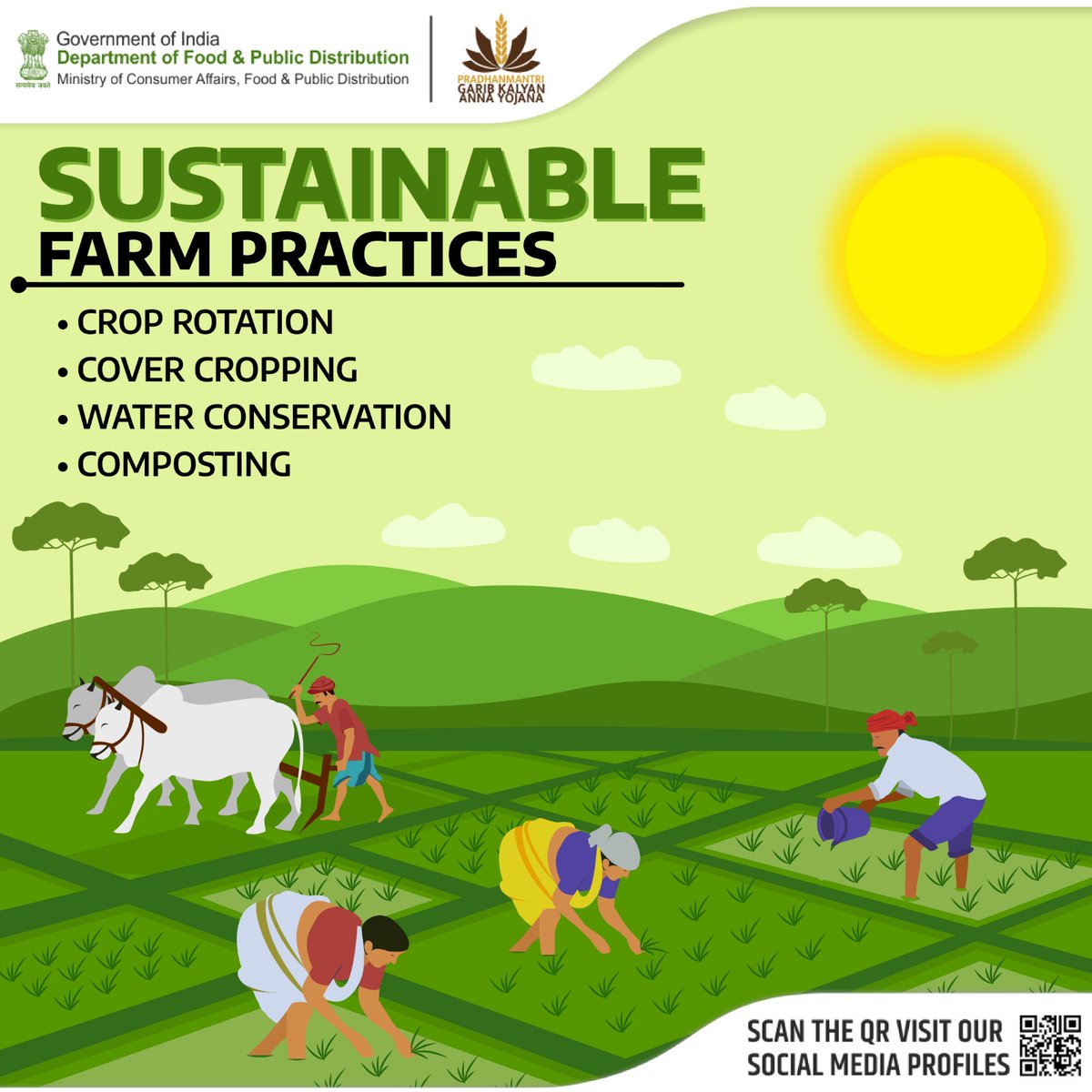 Take action for a sustainable future! Incorporate practices like cover cropping, organic farming, composting, crop rotation & Water Conservation to support healthier ecosystems. It's time to cultivate a healthier planet. #OneEarthSafeEarth