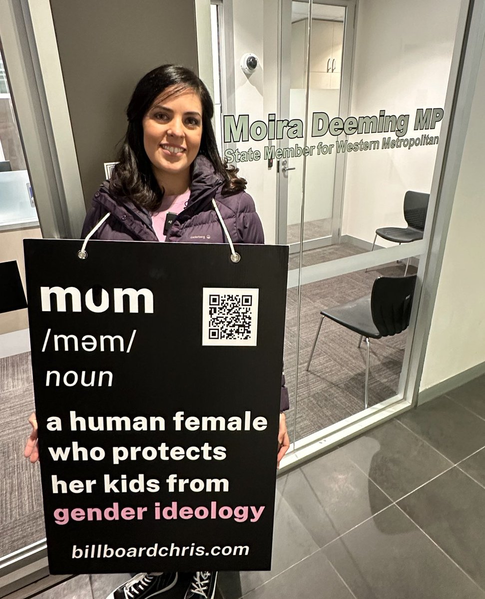 Mum: A human female who protects her kids from gender ideology. @MoiraDeemingMP