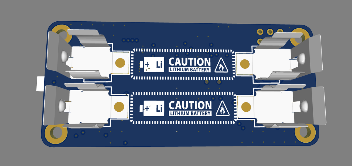 If this looks like a RPi Zero size board, it is :) Its a UPS for RPi zero and similar SBC's with wide input voltage (5 & 7-24V), I2C communication & battery monitoring.. Fits two AA size Li-Ion cells at the bottom but has connection for external battery too.. maybe 10$ UPS?