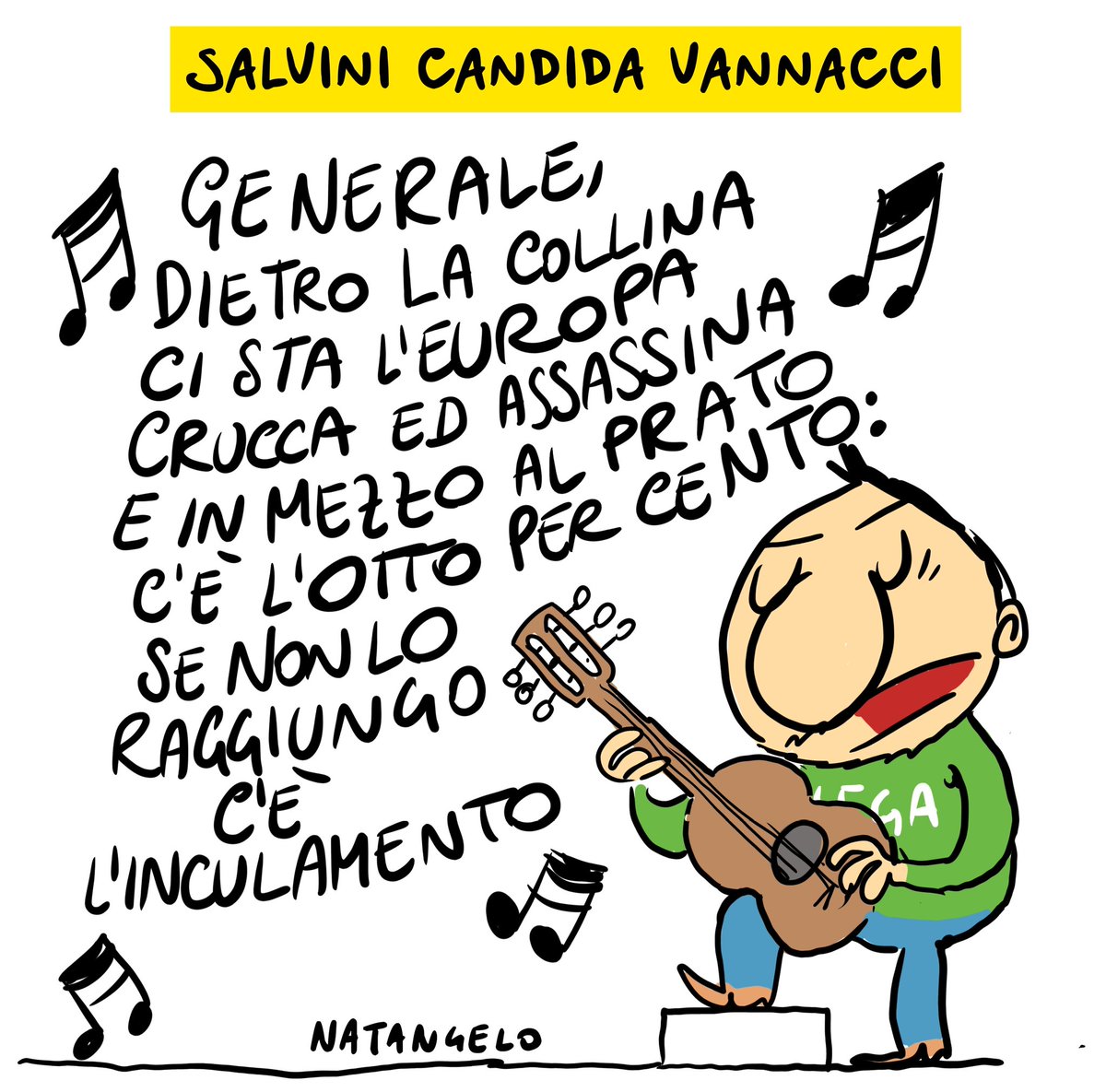 Generale - la mia vignetta per la prima pagina de Il Fatto Quotidiano oggi in edicola! 

#vannacci #salvini #degregori #lega #generale #vignetta #fumetto #memeitaliani #umorismo #satira #humor #natangelo