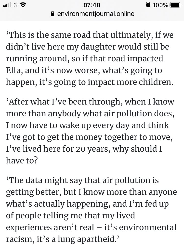 @SadiqKhan You spoke about Rosamund “the bereaved mum whose daughter Ella died of a preventable death”.💔 Here’s what Rosamund says about LTNs: “LTNs have made pollution a lot worse… for those already impacted, those already marginalised. It’s environmental racism, it’s lung apartheid”.👇🏾