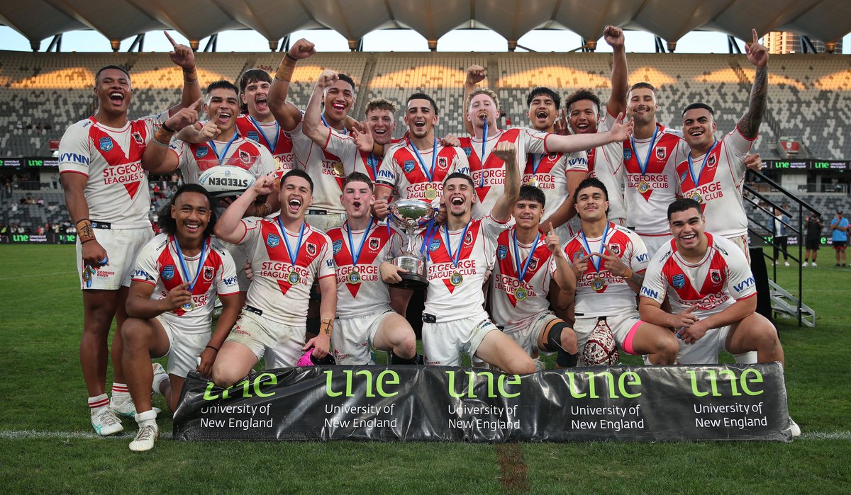 PREMIERS 🏆

Congratulations to the St George Dragons who have won their first UNE SG Ball Cup Premiership since 1992 🤯

#NSWRLGF #SGBallCup