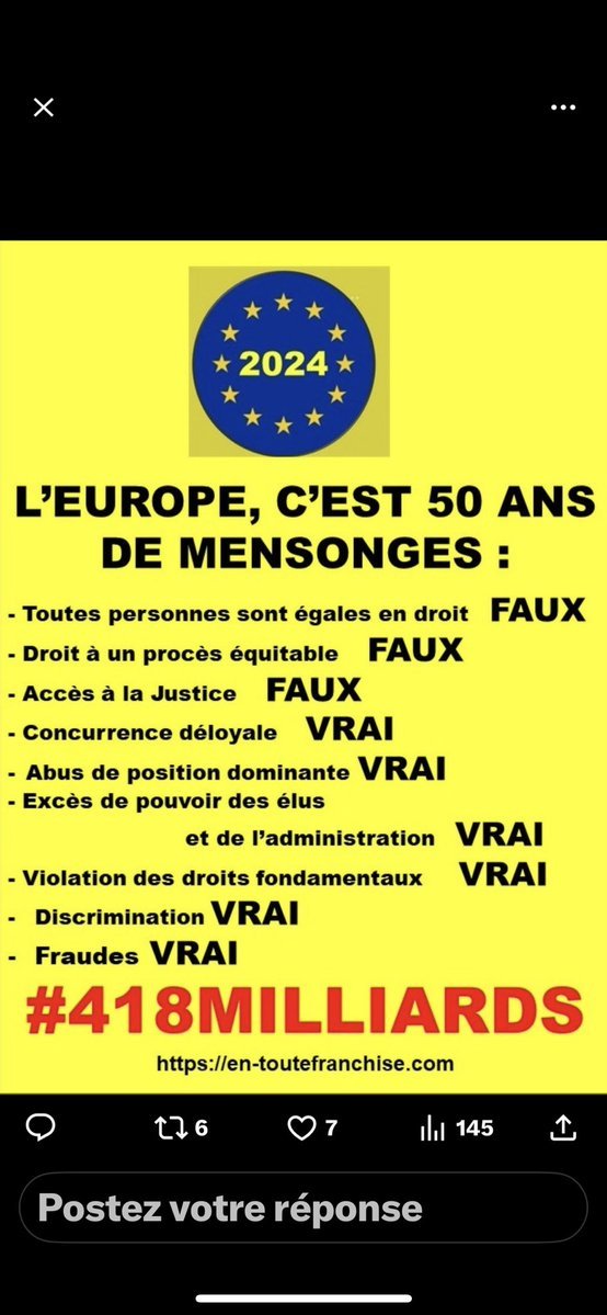 L'EUROPE, C'EST 50 ANS DE MENSONGES : #GouvernementDeTromperie