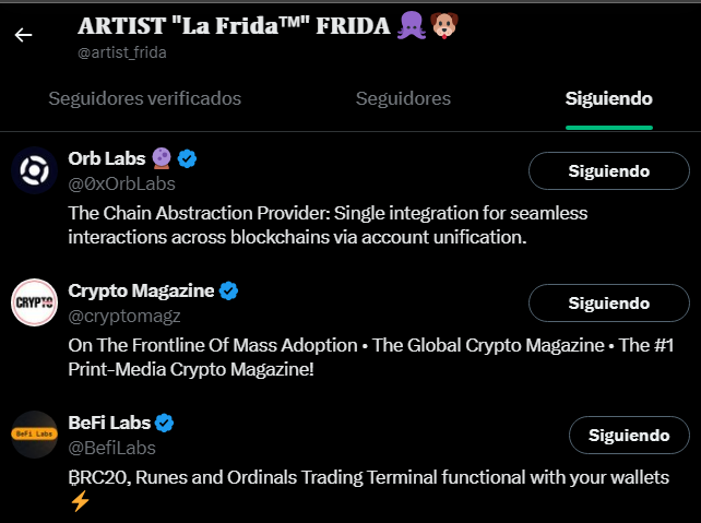 remember to check your 'followed' list every once in a while, twitter is such a bullshit site it will make your account follow cr y pto accounts