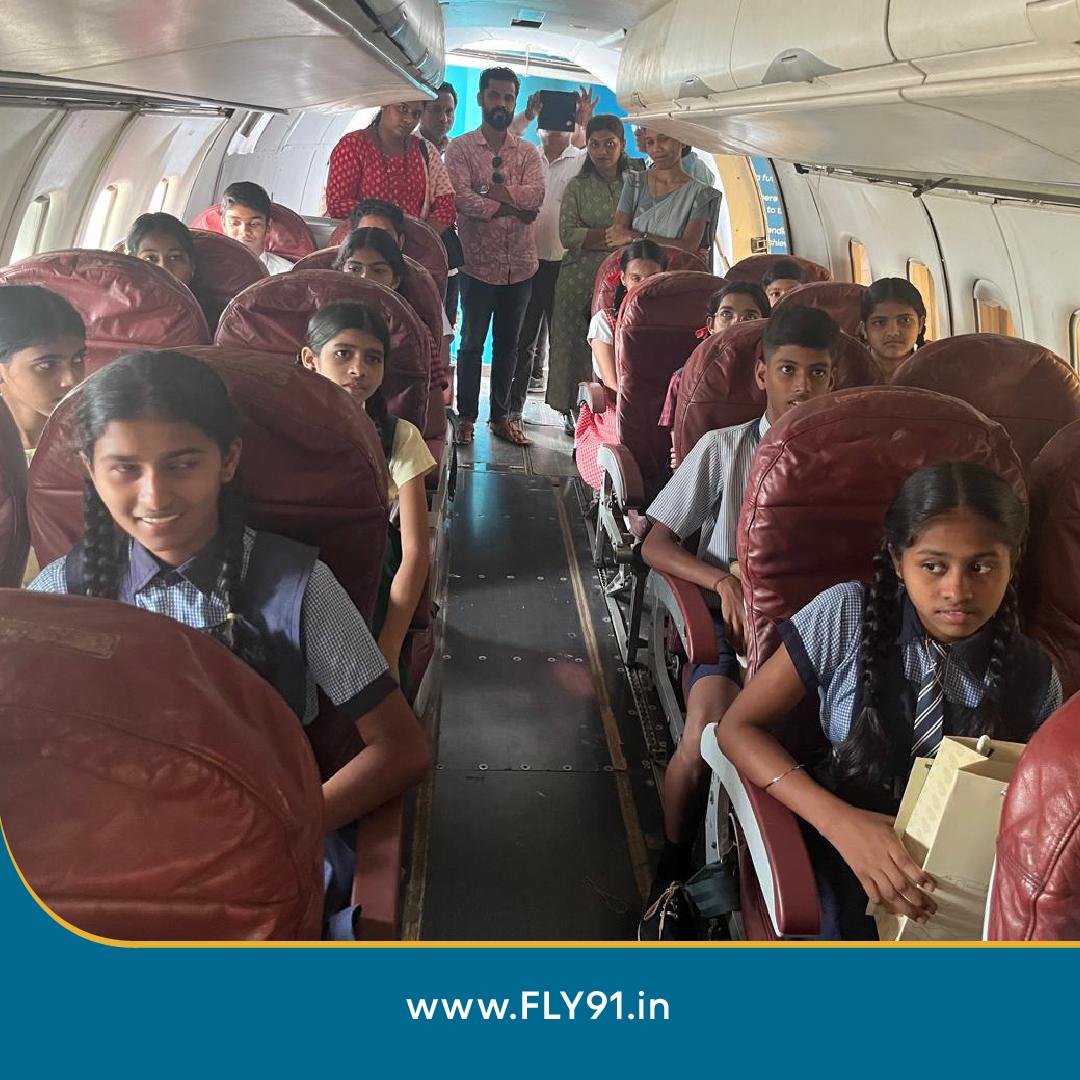 FLY91 was delighted to welcome school kids from government schools in Goa to visit the HQ and get inspired to be the next generation of Aviators in Bharat 🇮🇳✈️ #BharatUnbound #Goa #Bharat #India #Airline