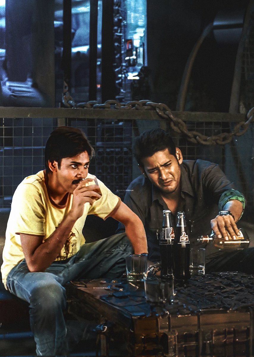 Super Power Sitting 💃🏻✨🍸 Sanjay Saahu × Seetha Rama Raju🍻 @urstrulyMahesh @PawanKalyan #PawanKalyan #MaheshBabu