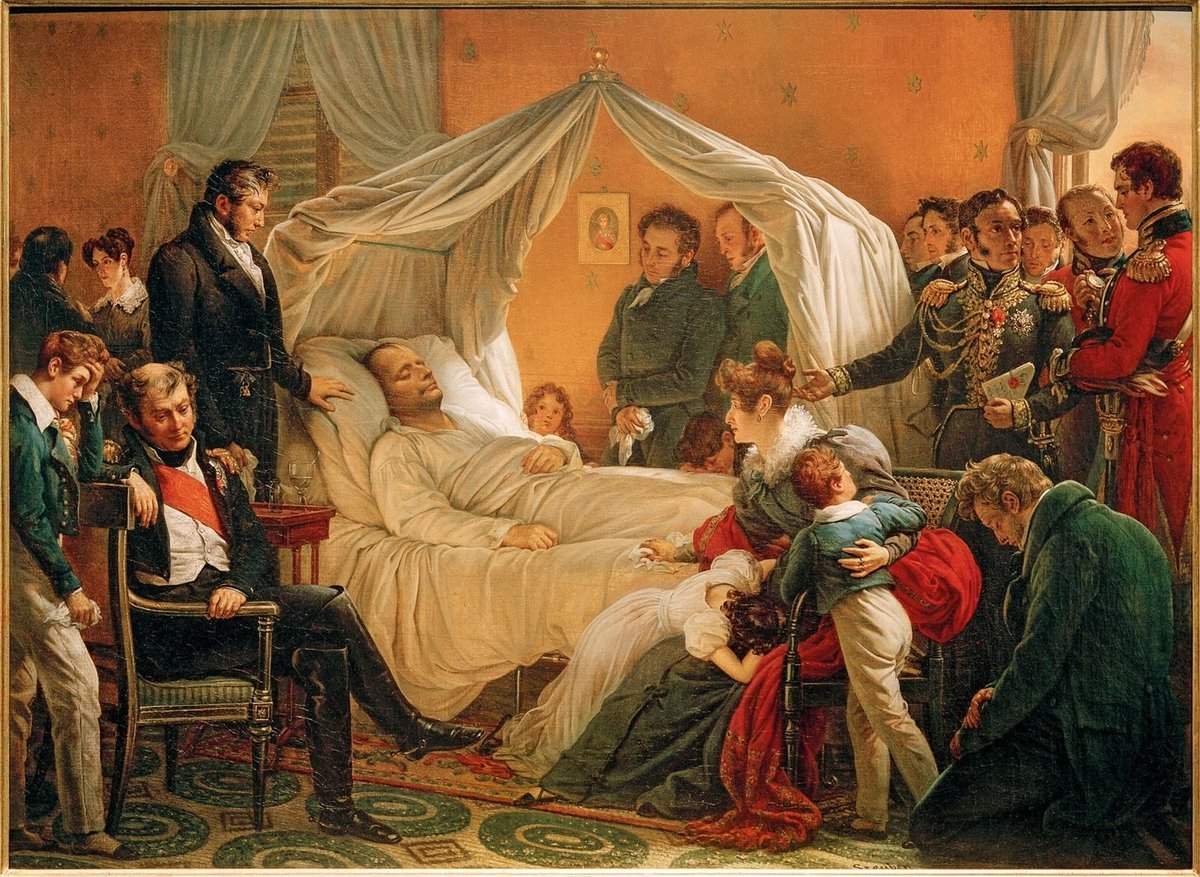 #OnThisDay 5 May 1821, Napoleon Bonaparte died. The former general & ruler of the French Empire died on St Helena, Longwood House, with a handful of followers, their family & British officers at his bedside, but no family of his own. It is very likely he died of stomach cancer.