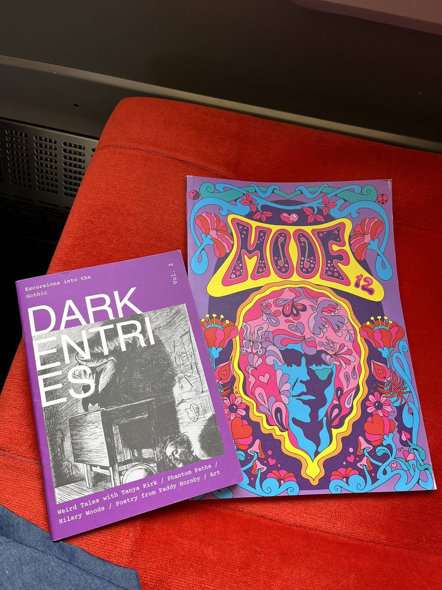 Morning 🌞 I will be in Edinburgh for the first time this weekend 🏴󠁧󠁢󠁳󠁣󠁴󠁿 any recommendations for record shops, music things, art and food very welcome 🤗 #Edinburgh #Scotland So happy with my train journey reading material @moofmag and Dark Entries 💜🙏