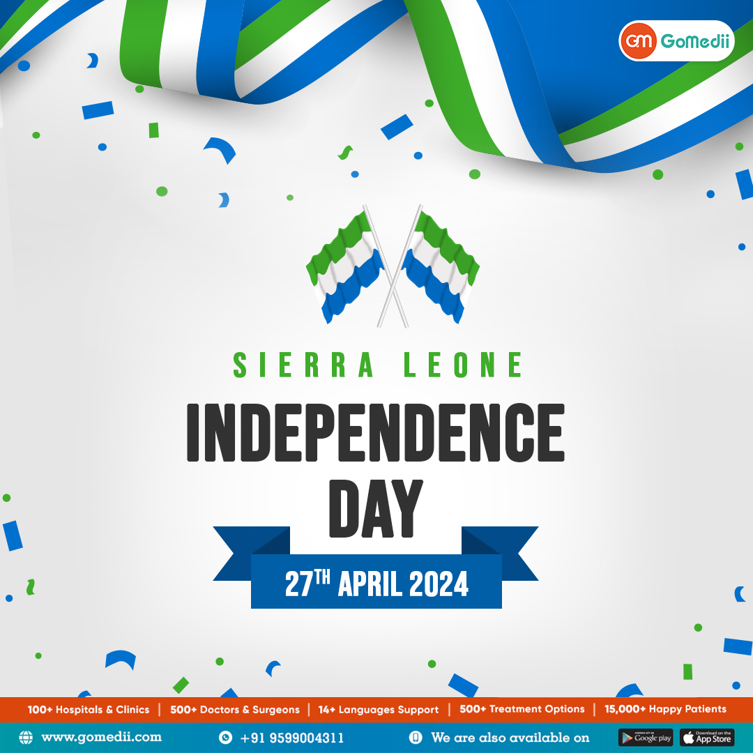 Happy Independence Day, Sierra Leone! 🇸🇱✨ May your nation continue to prosper and thrive with unity, peace, and prosperity. 
#SierraLeoneIndependence #UnityInDiversity #ProudHeritage #GoMedii