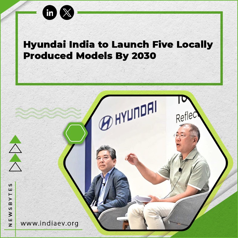 Hyundai India To Launch Five Locally Produced Models By 2030
Read more:- entrepreneur.com/en-in/news-and…

#HyundaiIndia #AutomotiveIndustry #FutureOfMobility #ElectricVehicles #SustainableMobility #GoGreen #GreenTech #GreenIndia #IndiaEVShow #RenewableEnergy #EntrepreneurIndia