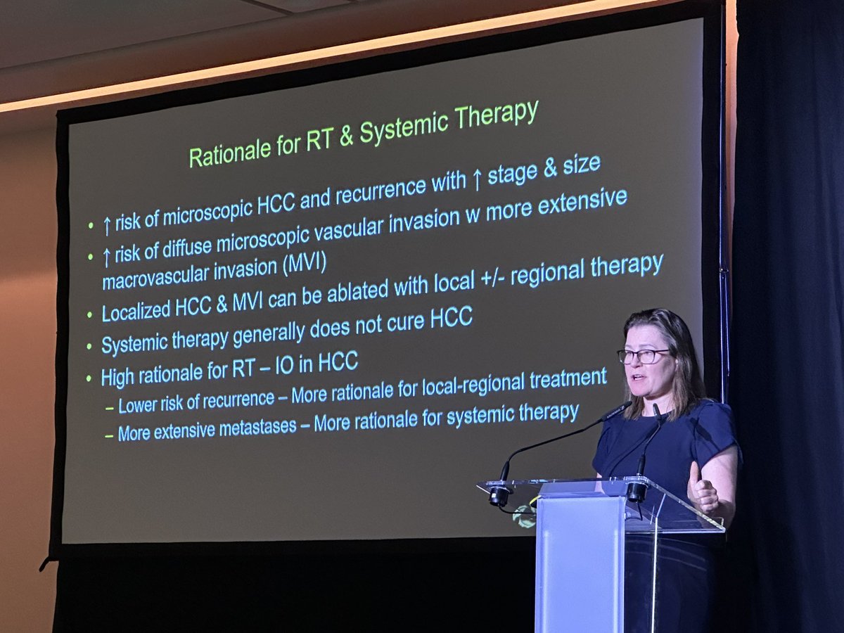 Our incredible @ldawsonmd @pmcancercentre speaking about the combination of SBRT and Systemic @ILCAnews so much changing in the field of #HCC great responses in patients with PVTT