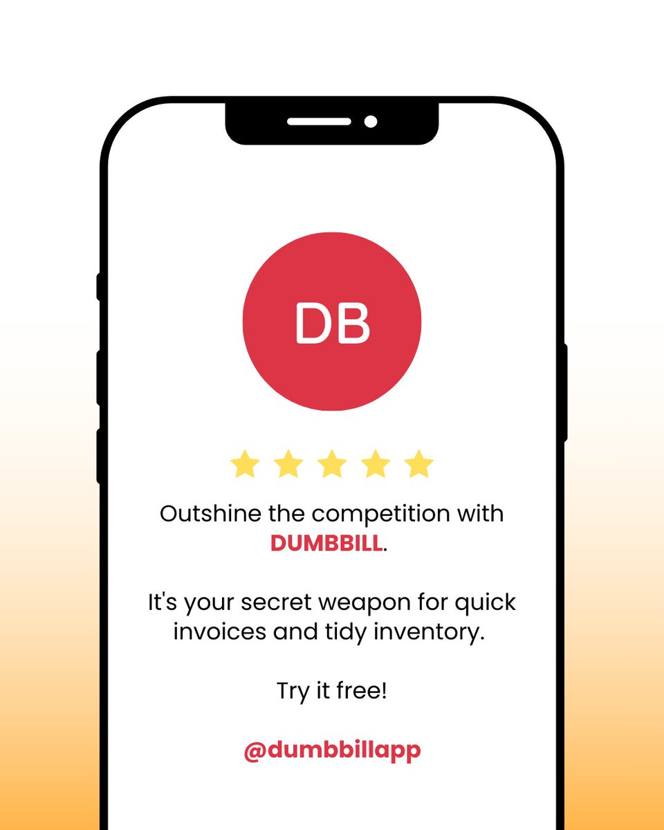 Outshine the competition with DUMBBILL. 

Links:
Android: play.google.com/store/apps/det…
Web: app.dumbbill.in 

#DUMBBILL #invoice #simplify #custominvoices #dumbbillapp #monopolysystems #india #saas #billing #invoicing #madhyapradesh