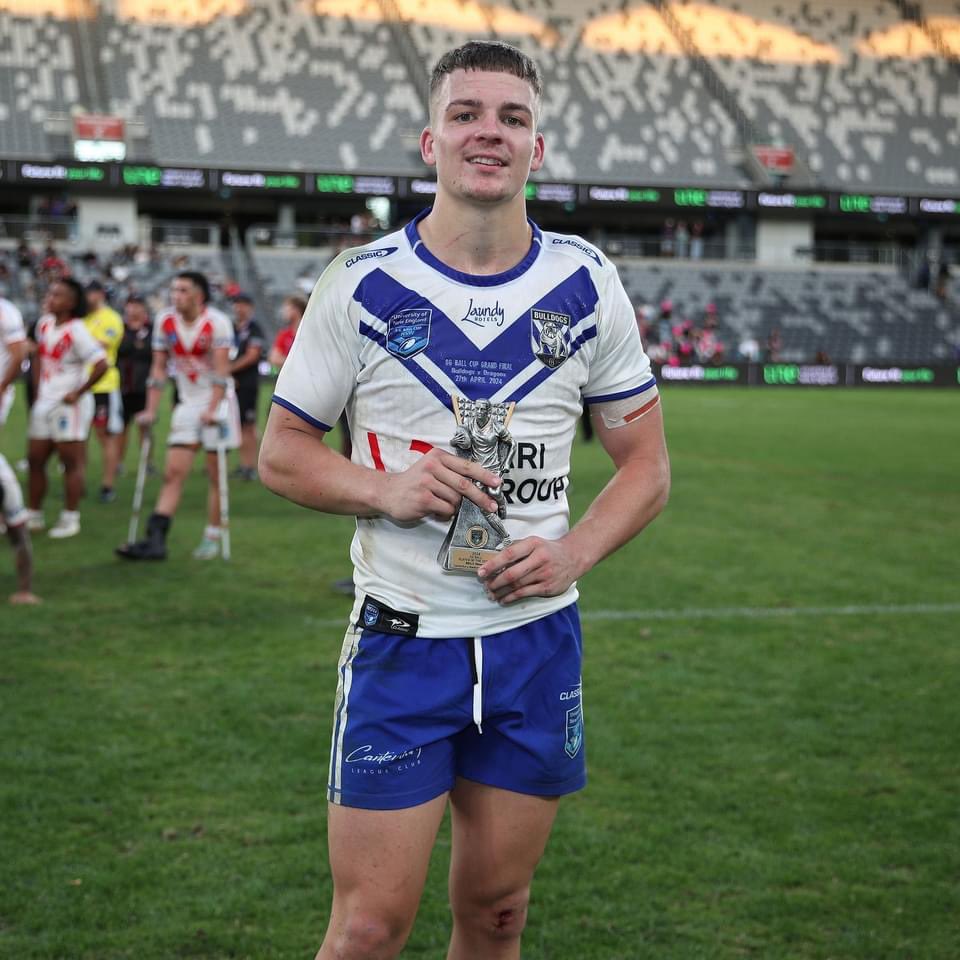 Congratulations to Bulldogs captain Mitchell Woods, who was named the 2024 UNE SG Ball Cup Player of the Series 🏅 @NRL_Bulldogs 

#NSWRLGF #SGBallCup