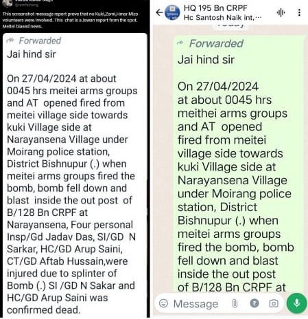To @ANI @IndiaToday @ndtv @ukhrultimes their is no other authentic information rather then this,you better correct yr misinformation on yr chennel.
@crpfindia @BSF_India @adgpi @Spearcorps @rajnathsingh @BipsBak @NIA_India @CBIHeadquarters @NBirenSingh @manipur_police
