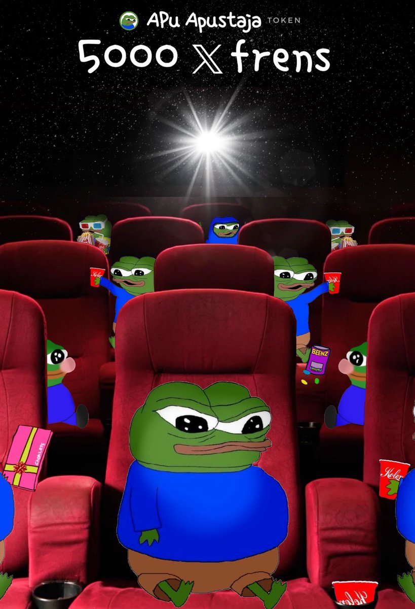 Mi frens! Glab you made it to the showing!!! 🍿🎥🎞️ We hab officially reached 5000 frens on @X 😁 Thenk U all for being here. 🫂