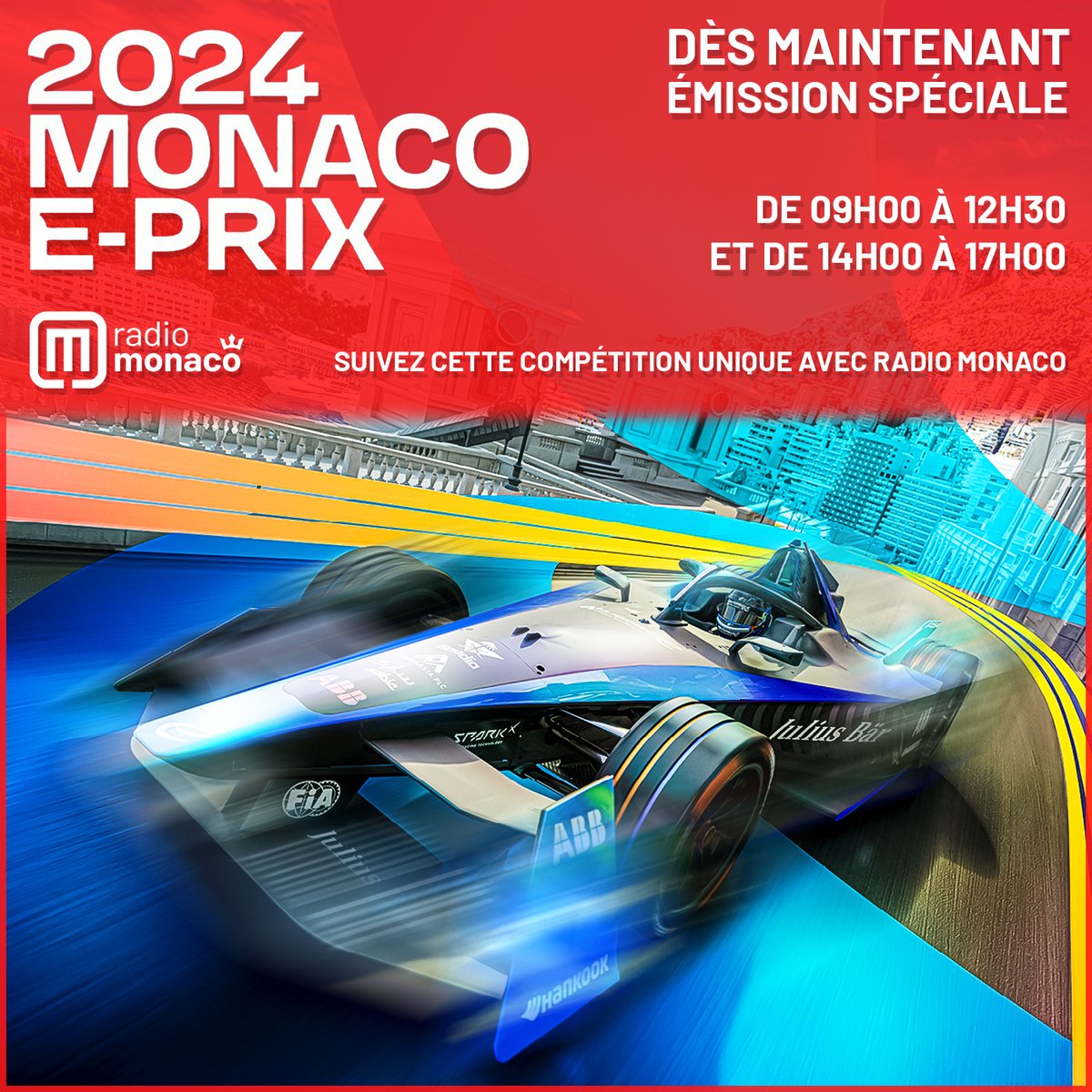 🏎️⚡️ MONACO E-PRIX 2024

Suivez notre émission spéciale de 09h00 à 12h30 et de 14h00 à 17h00 ! 

#Monaco #FormulaE #MonacoEPrix