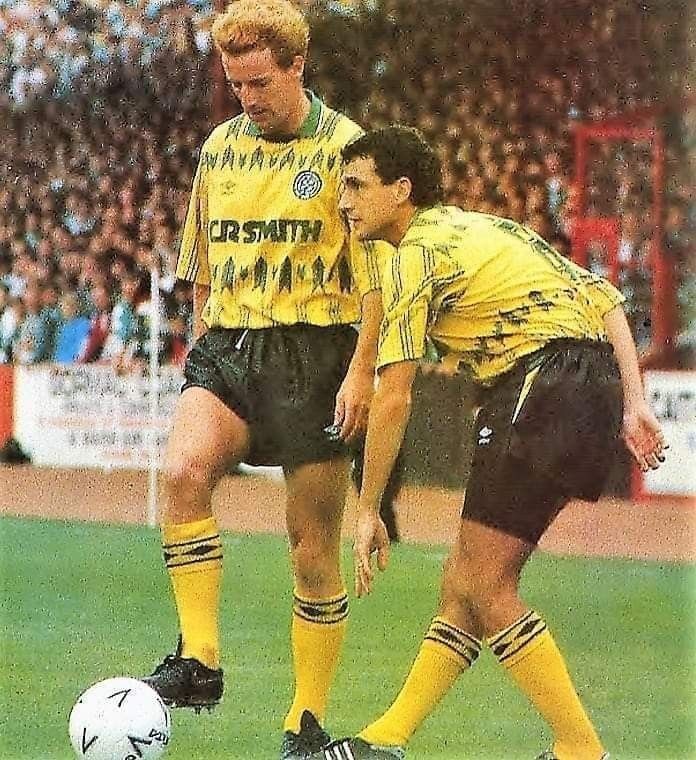 Paul and Tommy working out a free kick routine 💚