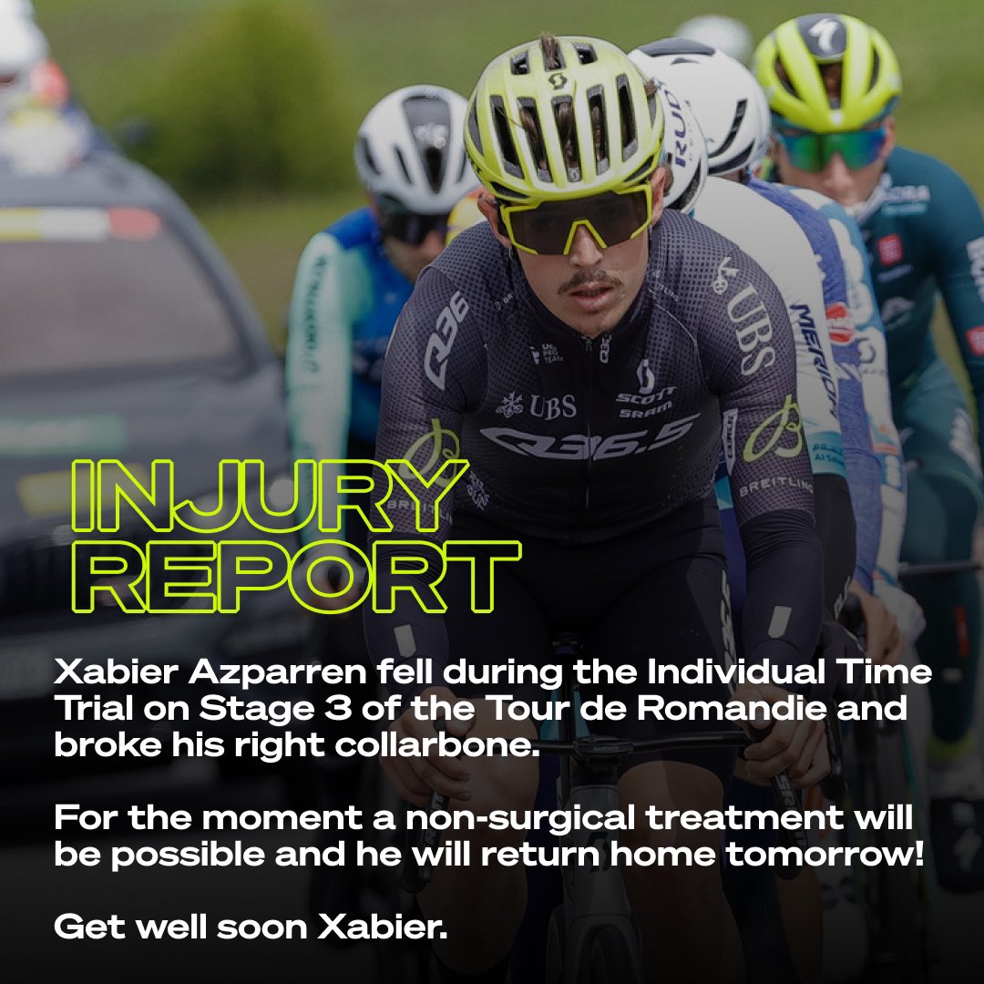 🇨🇭 #TDR2024

Injury Update for @azparren_99 🇪🇸