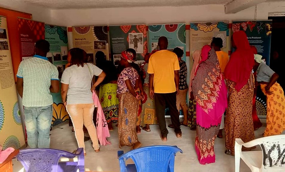 On the National Day of Sierra Leone 🇸🇱 we salute @SidiPerforming and friends in Kono as the Homelands Exhibition opens at the Maturi and Wilberforce Community Centre. This exhibition demonstrates the strong bonds between Sierra Leone and the UK. Thanks to all involved. #salone