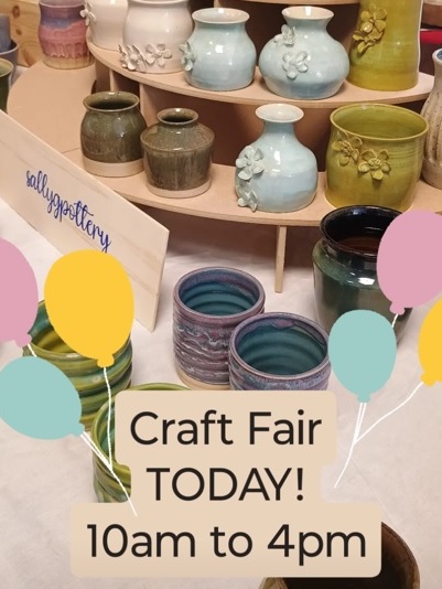 CRAFT FAIR TODAY! Join us today, 10am to 4pm for our Spring Craft Fair with 10 locally made Arts & Craft Stalls. Free Entry