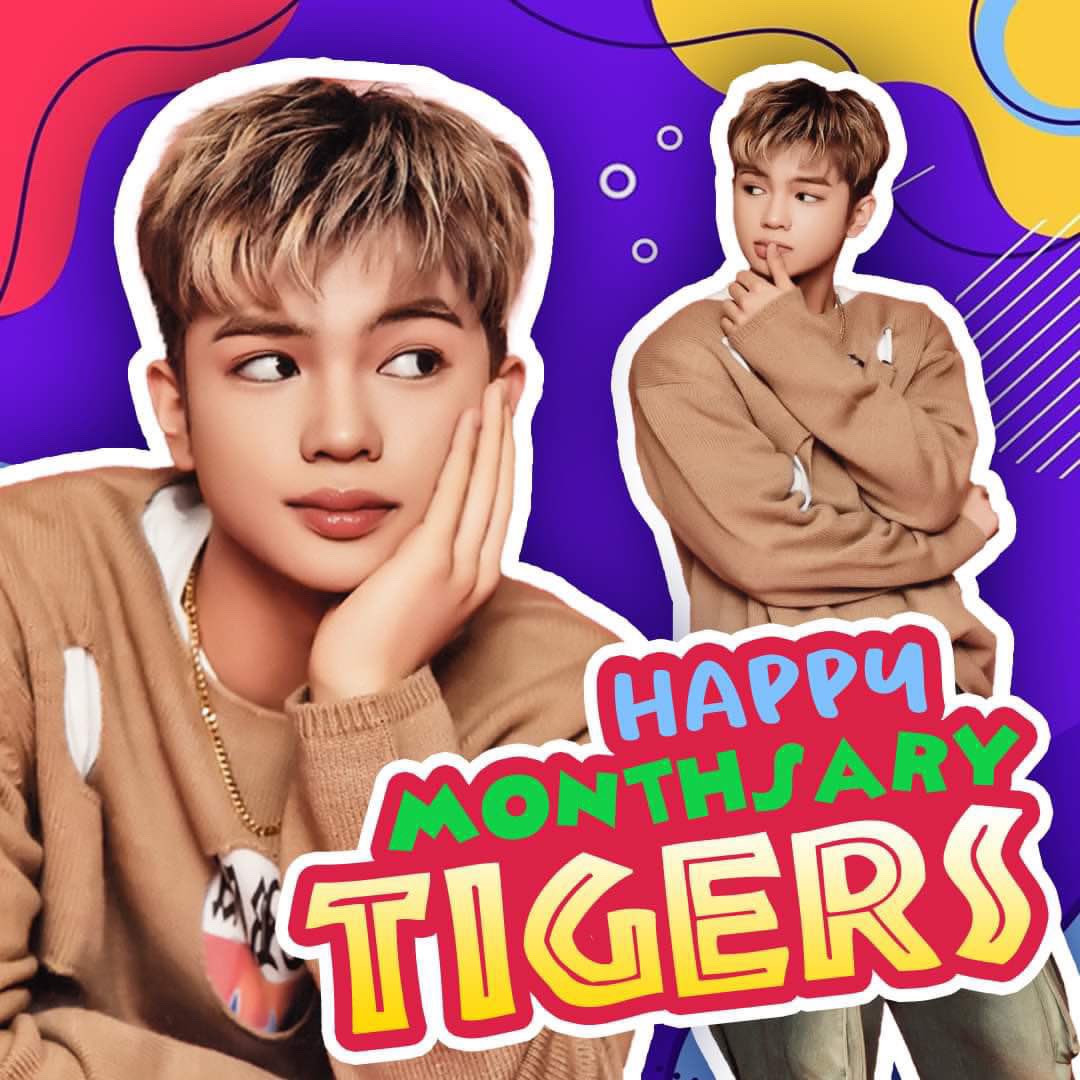 Happy Monthsary Tigers! Let’s continue to support Jiro and all members of @HORI7ONofficial Thank you @itsgerish for creating this pubmat 🐯🔥