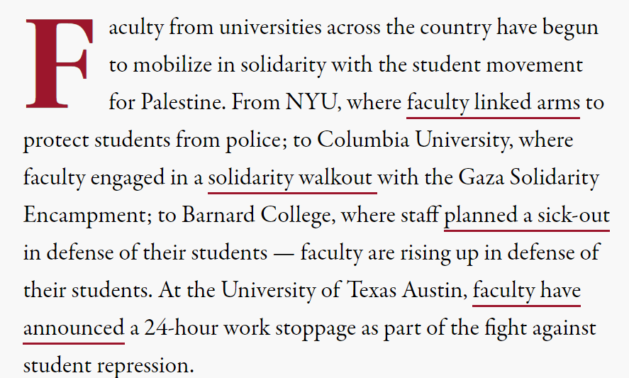 #Academics #Workers #WorkersRights #AcademicFreedom #Students #StudentProtests #CampusProtests #RightToProtest #FreeSpeech 
#Activism #Solidarity #Unions 
#Gaza #Palestine #WarCrimes #Genocide