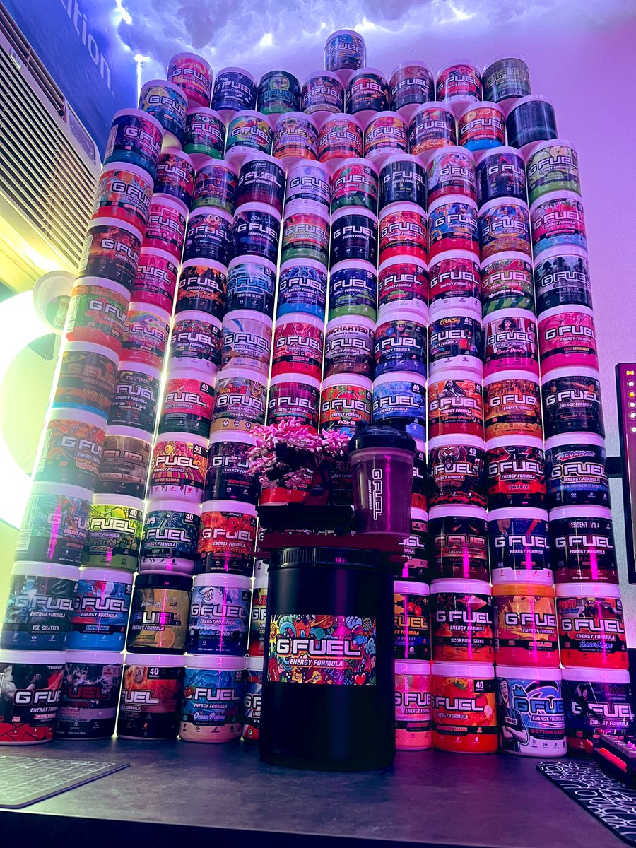 Day 400🔥of chugging a gfuel flavor until @GFuelEnergy blesses me with code Vivid at Checkout🥺Today I took My 108 Flavor Gfuel Collection!!! And made a Super Gfuel Flavor!!!🤯I Call It What The Candy???@GammaLabs #Fyp #GFUELED #CodeVivid #gfuelenergy  @CliffGFuelCEO