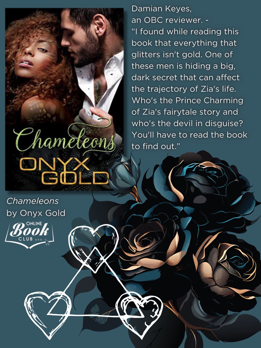 Chameleons by Onyx Gold Published by: @CayellePub Watch out, it’s spicy! 🌶️🔥 Read more about the experience on: forums.onlinebookclub.org/shelves/book.p… #OnlineBookClub #Romance #Crime #Thrilling #Suspense #RecommendedRead #BookClub #BookRatings #BookReviews