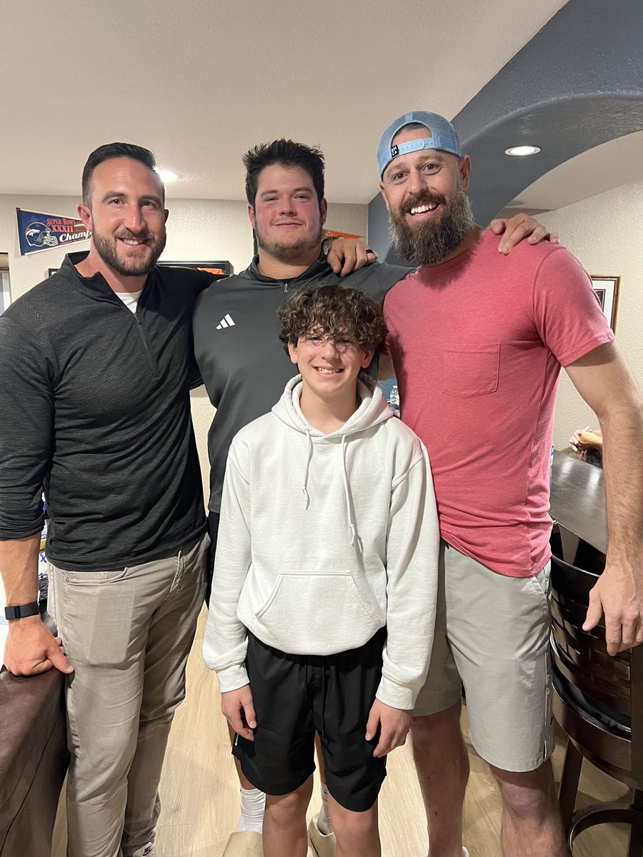 Very awesome of Joe Staley to come out for Roger’s draft party. The one on the left is going to be in the hall of fame, the one in the middle just got drafted in the 2nd round by the Ravens, the one on the right was a slappy, the other is the slappy’s son. So Fricken proud of