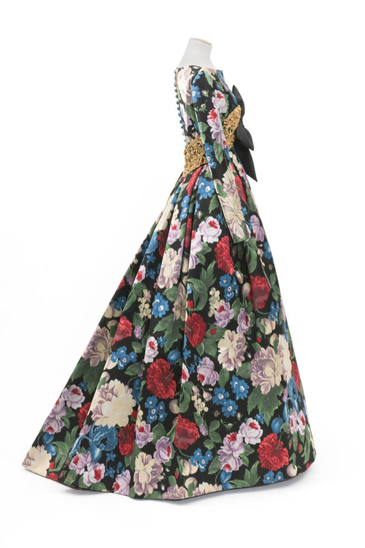 France Maison Christian Lacroix. Evening Dress 'Victoria,' Autumn/Winter 1991-92. Silk satin. size 36. ©Les Arts Décoratifs #FashionHistory