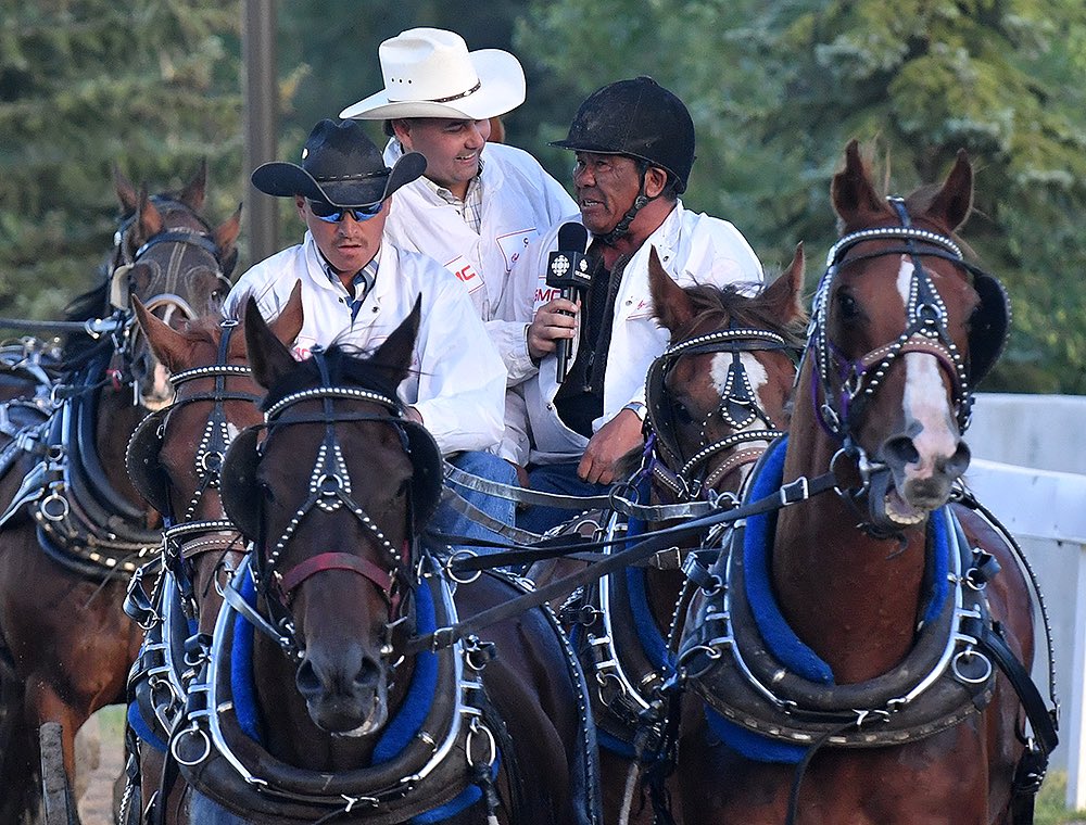 He won a pile of races @calgarystampede and I got to ride with him quite a bit. Here we are #RidingWithRay Rest easy #RayMitsuing @WPCAChucks @cpcaracing @CSchuckwagons @Cowboy_Channel @CBCHomestretch @BucklesandBulls @TedStovin @CowboSh_t y @CowboyCntryMag