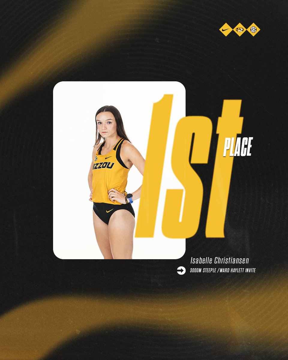 Isabelle Christiansen takes the top spot by finishing in 11:06.32! ⚡️ #MIZ 🐯